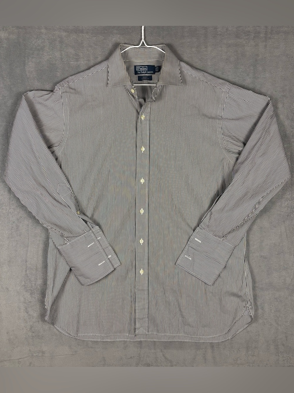 Polo Ralph Lauren Regent Dress Shirt 16.5 33 Striped French Cuff Mens Classic